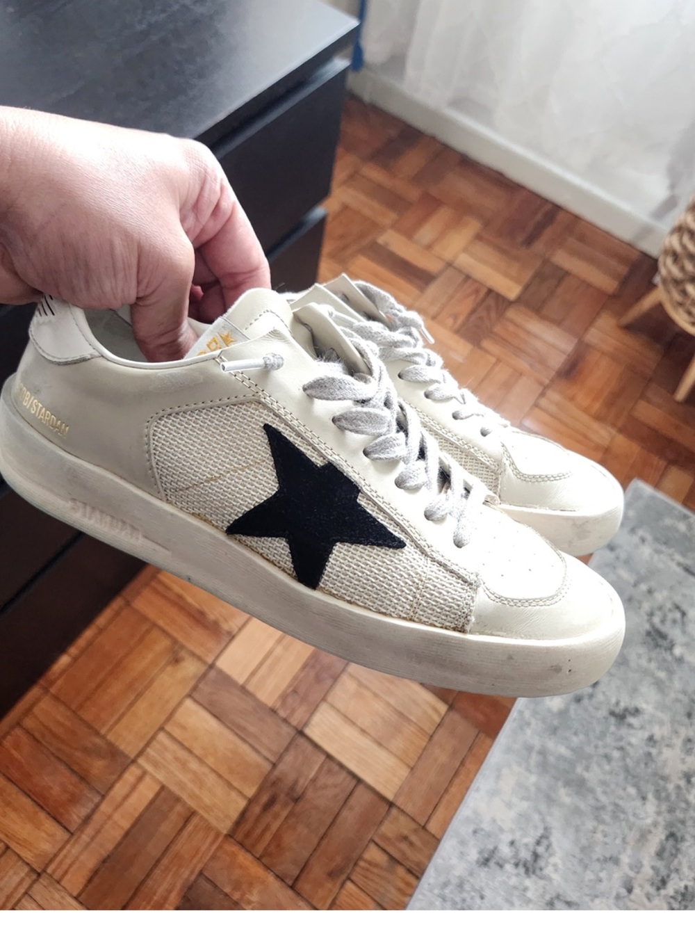 Golden Goose Stardan White Sneakers with Black Star
